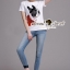 พร้อมส่ง เสื้อผ้าแฟชั่น ประดับด้วยลายน้องหมาบลูด๊อก