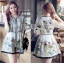 พร้อมส่ง เดรสผ้าแก้วปักลายแฟรี่เทลสุดหวาน