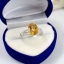 SKJewelryfactory แหวนเงินแท้ 92.5% ฝังพลอยซิทรินแท้ โดดเด่นชัดเจน ER01841-CIT