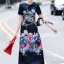 พร้อมส่ง Long Dress ตัวยาว มาพร้อมเข็มขัดสีทอง