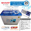 SHARP เครื่องซักผ้า 2 ถัง SHARP ES TW200BL ถังซัก 20.0KG./ ถังปั่นหมาด 12.0 KG สีขาว รับประกันมอเตอร์ 10ปี