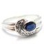 SKJewelryfactory แหวนเงินพลอยไพลินแท้ สไตล์น่ารัก ER01930-BSA