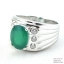 SKJewelryFactory แหวนชาย พลอยแท้สีเขียวมรกต MR00355-GAG