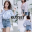 พร้อมส่ง เสื้อทรงโชว์ไหล่ แขนยาว