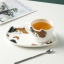Pre-Order ถ้วยกาแฟเซรามิค พร้อมจานรอง ใส่ขนมได้ ลายน้องแมว น่ารัก มีให้เลือก 4 ลาย