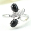 SKJewelryFactory แหวนนิล นิลแท้ สไตล์แหวนพลอยคู่ ER00219-ONC