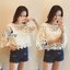 พร้อมส่ง เสื้อทอผ้าลูกไม้ลายดอก Daisy มีเกษร