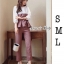 เสื้อผ้าเกาหลี พร้อมส่ง Set กางเกงขา8ส่วน+เสื้อแขนยาว