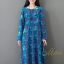 ชุดเดรสเกาหลี พร้อมส่ง Dress คอกลม ลายดอกไม้