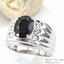 SKJewelryFactory แหวนชายพลอยสีดำ สีแห่งดุดัน น่าค้นหา แหวนนิลแท้ MR00355-ONX