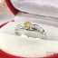 SKJewelryfactory แหวนเงินแท้ ฝังพลอยบุษราคัมแท้ สไตล์น่ารัก สวยหรูดูแพง ER00244-YSA