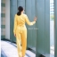 เสื้อผ้าเกาหลี พร้อมส่ง Jumpsuit ช่วงอกผ่าลึก