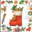 แนวภาพ Christmas XXL Boot เป็นภาพ 4 บล๊อค กระดาษแนพกิ้นสำหรับทำงาน เดคูพาจ Decoupage Paper Napkins ขนาด 33X33cm