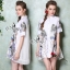 พร้อมส่ง เชิ้ตเนื้อผ้าทอค้อตต้อนเบลนด์เนื้อไหมเนื้อนวล