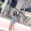 ชุดเดรสลูกไม้ พร้อมส่ง เดรสผ้าลูกไม้ เนื้อดีสีฟ้าทูโทน