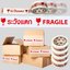 Fargile tape Box เทปแปะกล่องพิมพ์คำ ระวังแตก 1 ม้วน ยาว 100 หลา
