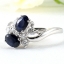 SKJewelryfactory แหวนไพลินแท้ แหวนพลอยคู่ ดีไซด์น่ารัก ER01016-BSA