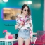 เสื้อเกาหลี พร้อมส่ง เสื้อคอวี ไขว้อก ทรงสวย