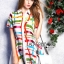 พร้อมส่ง เชิ้ตเดรสแขนสั้นพิมพ์ลายทางสก็อตสีสันสดใส