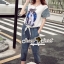 พร้อมส่ง เสื้อเนื้อผ้ายืดพิมพ์ลายน้องหมาบลูด๊อก