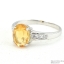 SKJewelryfactory แหวนเงินแท้ พลอยซิทรินแท้ ชูพลอยโดดเด่น ประดับด้วยเพชร ER02126-CIT