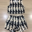 พร้อมส่ง ชุตเสื้อแขนกุดพิมพ์ลายกราฟฟิก พร้อมกางเกงขาสั้น