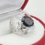 SKJewelryFactory SKJewelryFactory แหวนพลอยโกเมนแท้ สีเเดงกล่ำ ดีไซน์ลายใบตำลึง ER00123-GAN แดง