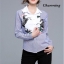 เสื้อเกาหลี พร้อมส่ง เสื้อเชิ้ต แบรนด์เนมD&G