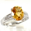 SKJewelryfactory แหวนเงินแท้ 92.5% ฝังพลอยซิทรินแท้ โดดเด่นชัดเจน ER01841-CIT