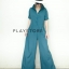เสื้อผ้าเกาหลี พร้อมส่ง จัมพ์สูท กางเกงขายาวทรงหลวม