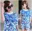 พร้อมส่ง เซ็ตเสื้อและกางเกงพิมพ์ลายปรินต์