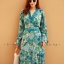 ชุดเดรสเกาหลี พร้อมส่ง Maxi dress ปริ้นลายดอก