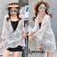 เสื้อเกาหลี พร้อมส่ง เสื้องานปักทรงสวย มีเชือกผูก