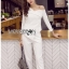 เสื้อผ้าเกาลี พร้อมส่ง เสื้อสูท ทรงเปิดไหล่และกางเกง