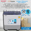 SHARP เครื่องซักผ้า 2 ถัง SHARP ES TW200BL ถังซัก 20.0KG./ ถังปั่นหมาด 12.0 KG สีขาว รับประกันมอเตอร์ 10ปี