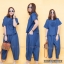 เสื้อผ้าเกาหลี พร้อมส่ง ชุดเซ็ตผ้ายีนส์นำเข้าฟอก