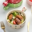 Pre-Order ชามขนม ชามก๋วยเตี๋ยว ชามเซรามิค แบบมีด้าม ลายจุด Polka Dot น่ารักๆ มีให้เลือก 6 สี