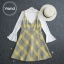 เสื้อผ้าเกาหลี พร้อมส่ง เสื้อ กับ เอี้ยมกระโปรง สีสก๊อด
