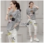 เสื้อผ้าเกาหลี พร้อมส่ง เสื้อยืดลายทางพิมพ์ลายมินนี่เมาส์