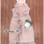 เดรสเกาหลี พร้อมส่ง Dress คล้องคอสีชมพู
