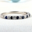 SKJewelryFactory แหวนพลอยไพลินแท้ สลับเพชร สไตล์แหวนเเถวมินิมอล ER01238-BSA2
