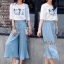 เสื้อผ้าเกาหลี พร้อมส่ง เซ็ตเสื้อ+กางเกง