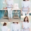 เสื้อเกาหลี พร้อมส่ง เสื้อปักลายใบไม้ ดอกไม้