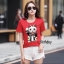เสื้อเกาหลี พร้อมส่ง T-Shirt ลายแมว