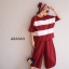 เสื้อผ้าเกาหลี พร้อมส่ง ชุดsetเสื้อลายทูโทน