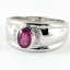 SKJewelryFactory แหวนชาย พลอยทับทิมแท้ สไตล์แหวนปลอกมีด เสริมความร่ำรวย ER00747-RBY