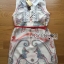 พร้อมส่ง เชิ้ตเดรสแขนกุดผ้าออร์แกนซ่าพิมพ์ลาย