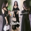 เสื้อผ้าเกาหลี พร้อมส่ง เสื้อชีฟองอัดจีบพลีท กับ กางเกง