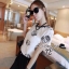 พร้อมส่ง เสื้อเป็นเสื้อยืด ดีไซขาดๆ พิมพ์ลายหัวกะโหลกทั้งตัว