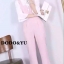 พร้อมส่ง เสื้อแขน3ส่วน ชุดเอี๊ยมหมีกางเกง